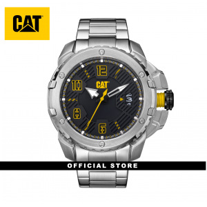 CAT CONSTRUCT 3HD/D DW-141-11-131 SILVER STAINLESS STEEL STRAP MEN WATCH
